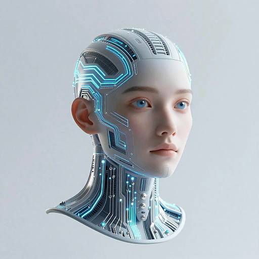 Futuristic Cyberpunk Digital Avatar