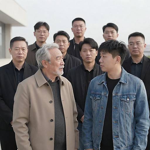 Outdoor Group Portrait with Diverse Individuals