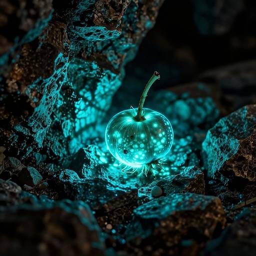 Bioluminescent Glowberry in Cave