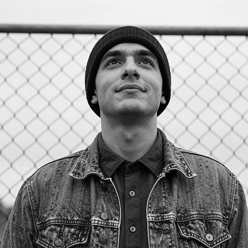 Monochrome Portrait of Young Man