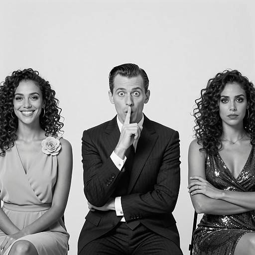 Stylish Trio in Black and White