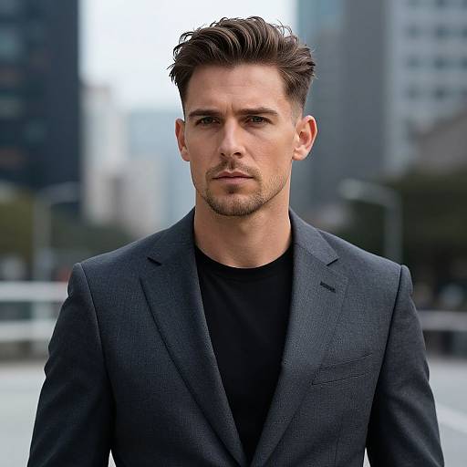 Modern Mullet in Urban Suit