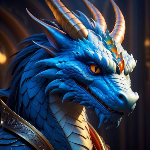 Intricate Fantasy Dragon Portrait Illustration