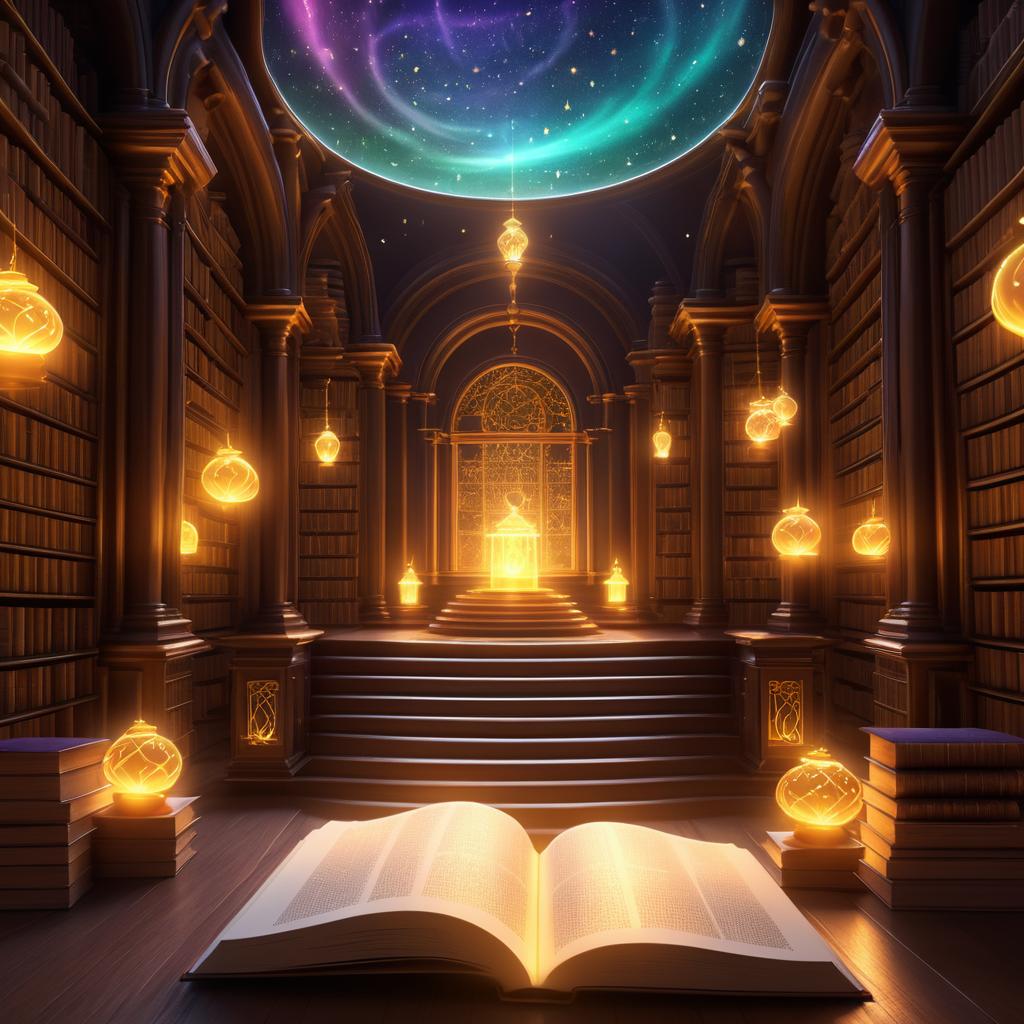 Enchanting Dance in a Magical Library