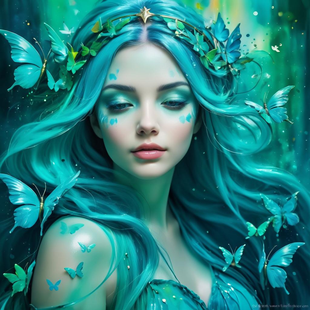 Ethereal Fantasy Portrait of Tranquil Woman