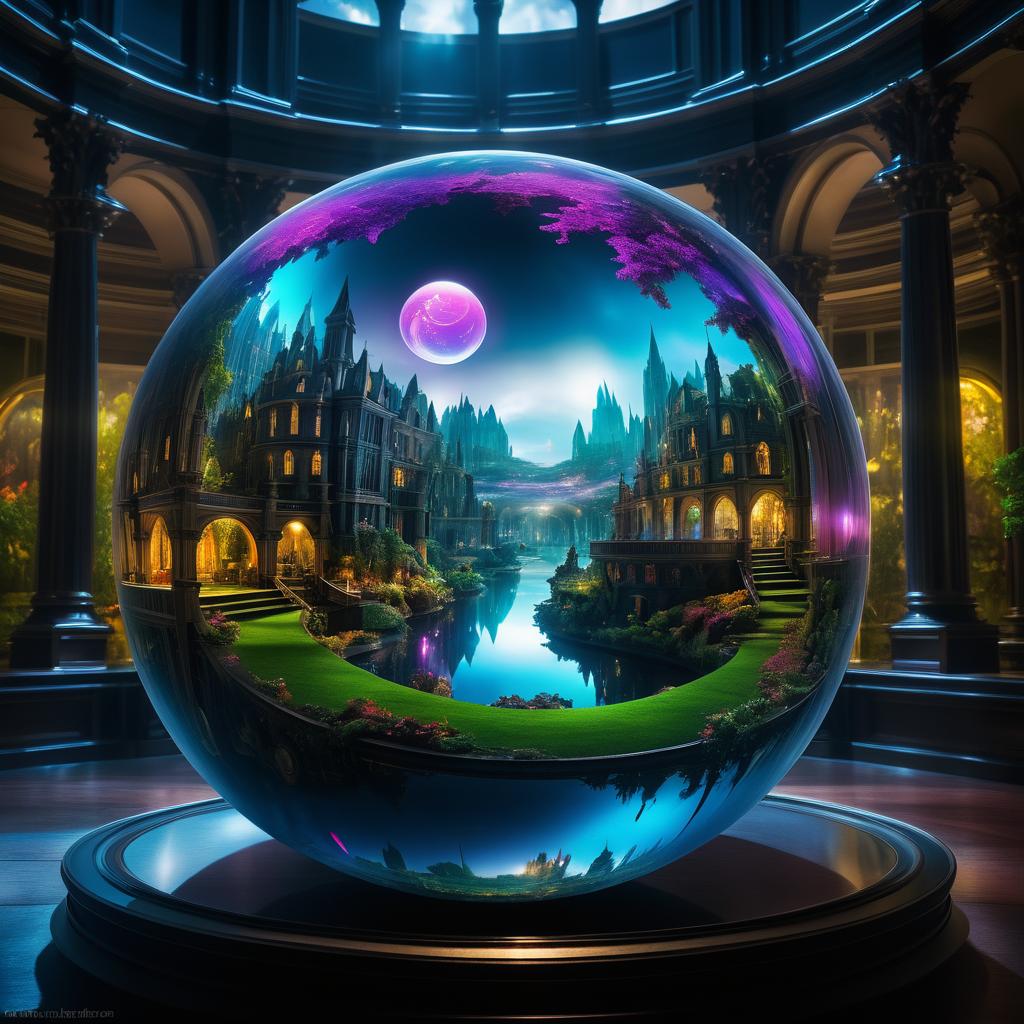 Epic Fantasy World in a Glass Ball