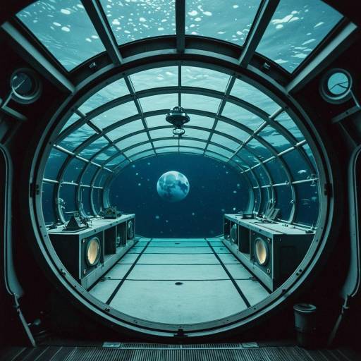 Floating Research Station Under Moonpool Window