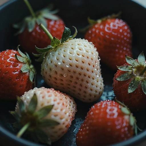 Emaciated Strawberries Close-Up