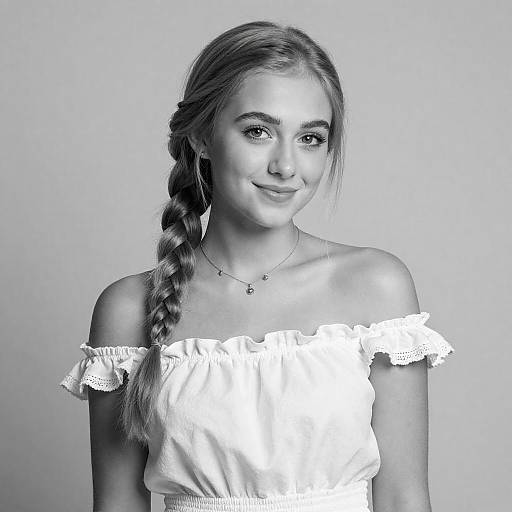 Elegant Black and White Portrait of a Woman