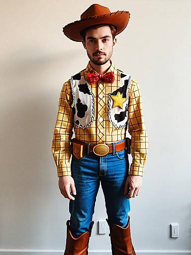 Man in Woody Toy Story Costume