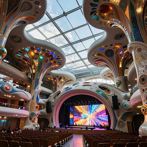 Futuristic Concert Hall Inspired by Zaha Hadid