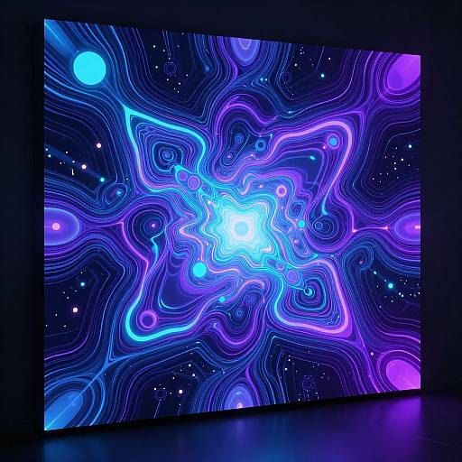 Futuristic AI Abstract Digital Canvas