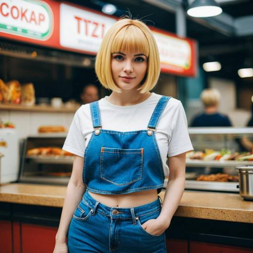 Young Woman in Casual Denim Outfit