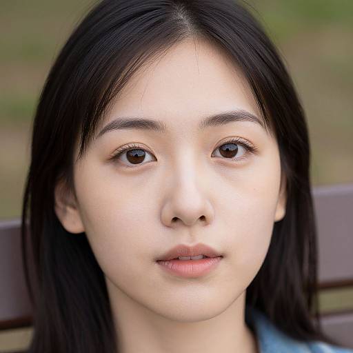 Woman with Scleral Contact Lenses Sitting