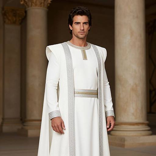 Regal Man in Majestic Ancient Setting