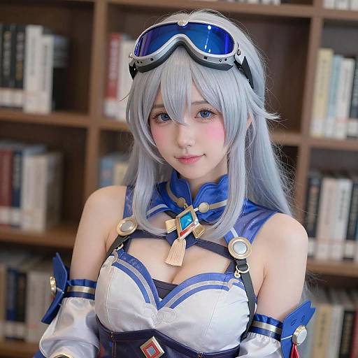 Anime Cosplay Photo with Silver Hair