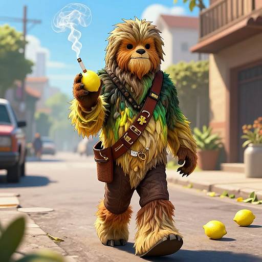 Anime Rasta Wookiee Lemon Smoking