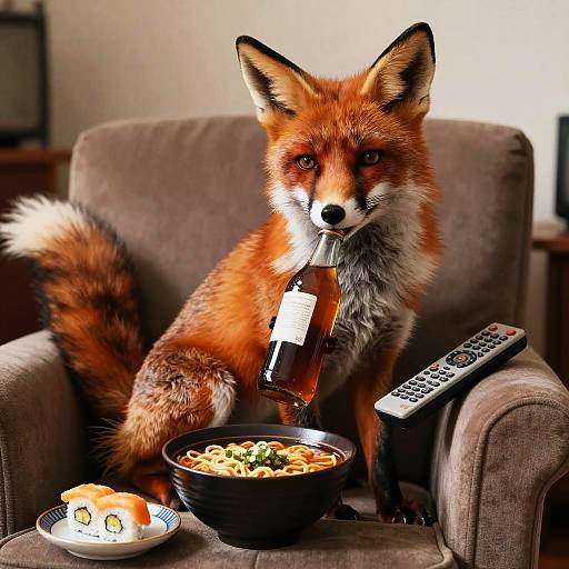 Cozy Mischievous Red Fox Night In