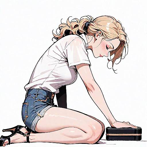 Femdom Foot Kiss and Heel Stomp