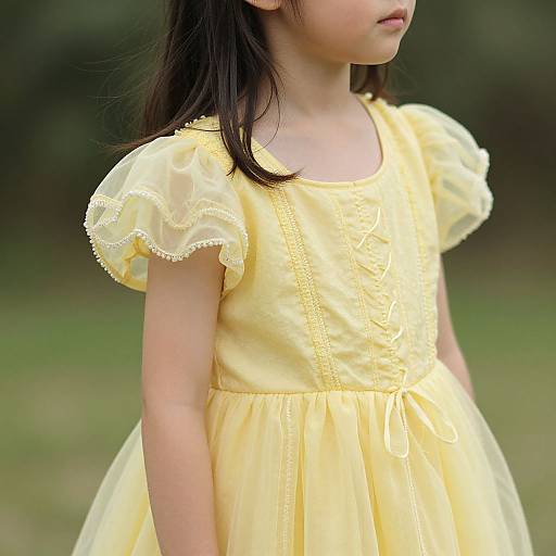 Close-Up Yellow Princess Dress