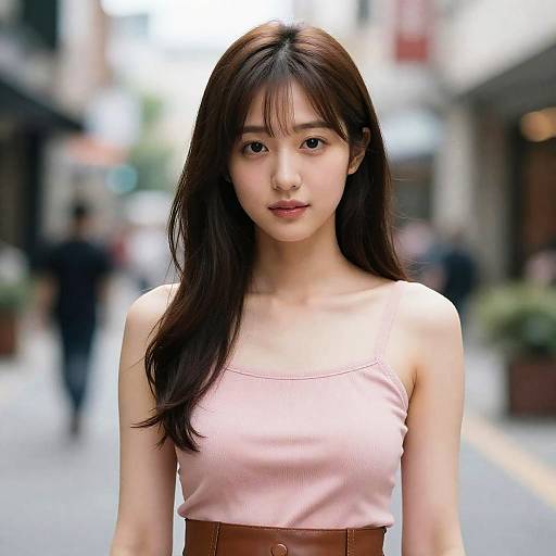 Photorealistic Japanese Girl Night Portrait