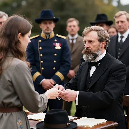 19th Century Historical Meeting Scene