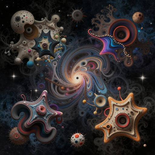 Cosmic Trippy Abstract Fusion Art