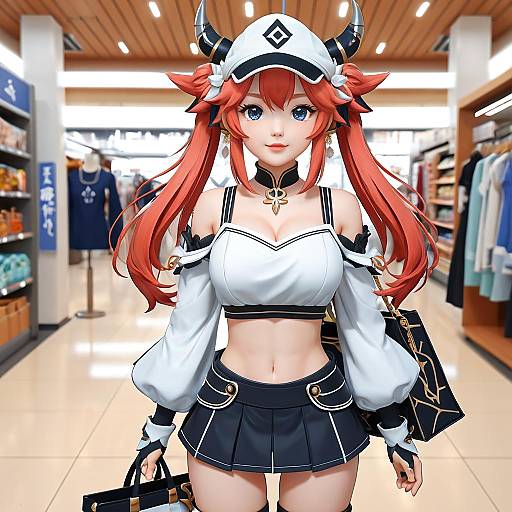 Genshin Impact Characters Shopping Scene