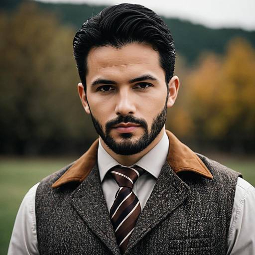 Stylish Man in Formal Outdoor Attire