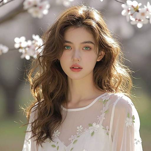 Young Woman in a Blooming Garden