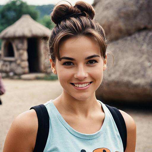 Cheerful Flintstones-Inspired Character Portrait