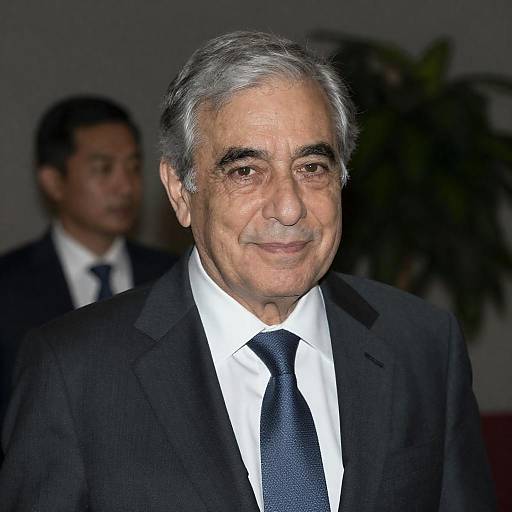 Sophisticated Elder in Dimly Lit Setting