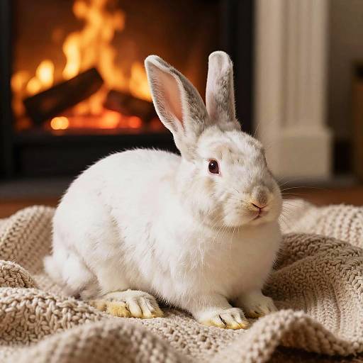 Hairless Bunny on Cozy Blanket