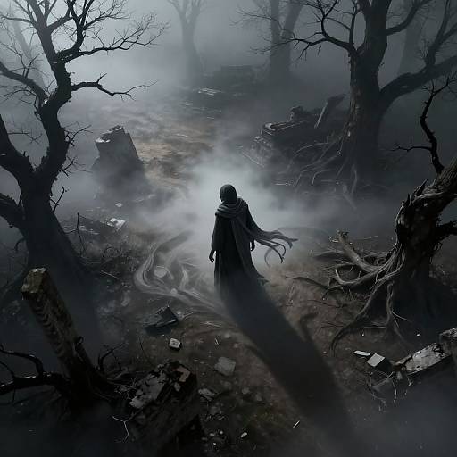 Surreal Bird's Eye Eerie Landscape