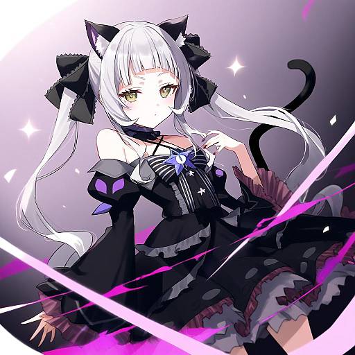 Illustration of Murasaki shion (gothic lolita), hololive in the style of Kimura shiki