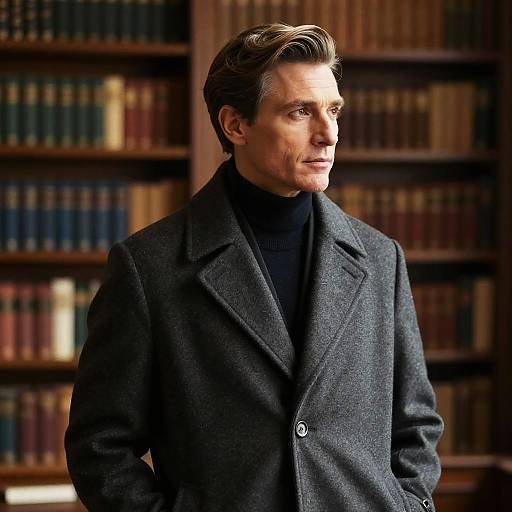 Sleek Bob Hair on Mature Man