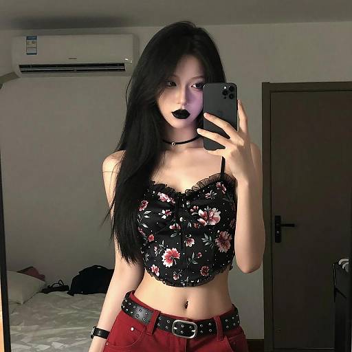Gothic Woman Mirror Selfie