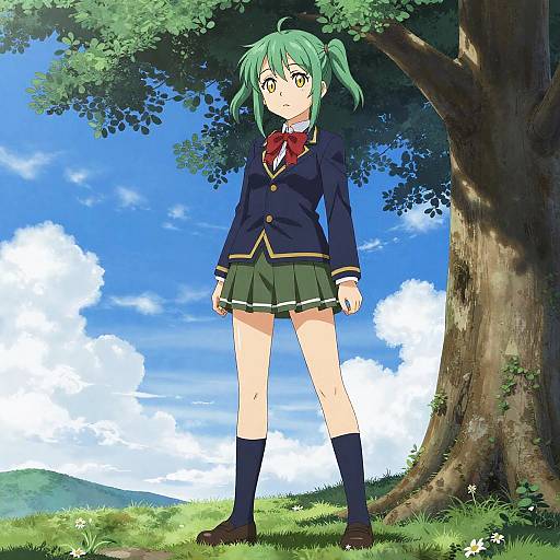 Ultra-Detailed Anime Schoolgirl Portrait