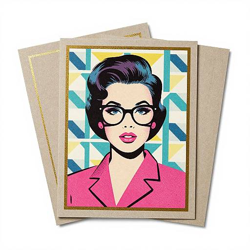1950s Retro Pop Art Note Cards