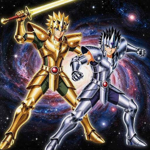 Starlit Duel: Celestial Warriors Clash