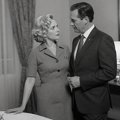 Intimate Black-and-White Portrait of Couple