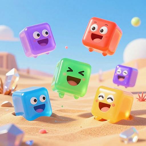 Joyful Cartoon Gelatinous Cubes