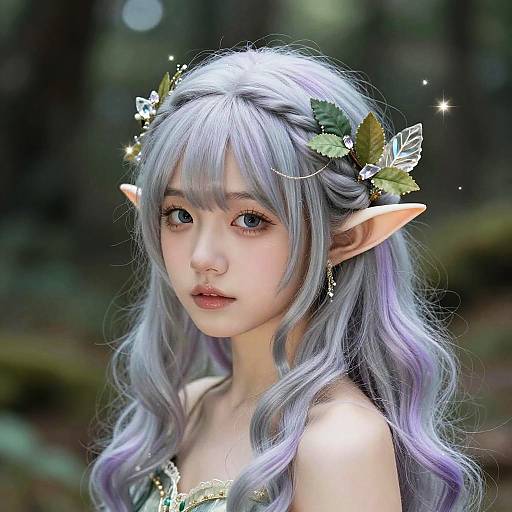 Enchanting Elf Hairstyles with Nature Ornaments