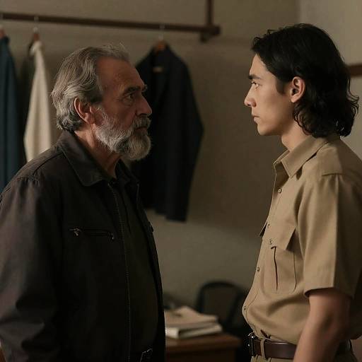 Intense Profile Portrait in Dim Light