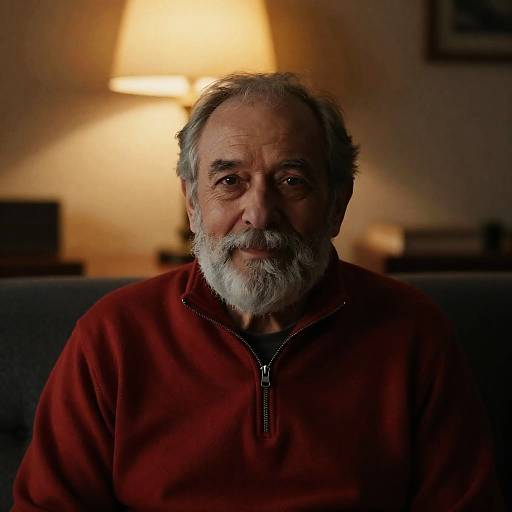 Warm Portrait of an Elderly Man