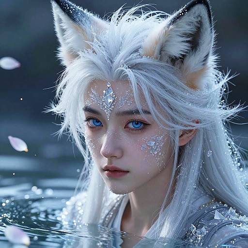Delicate Fantasy Art with Fox Features