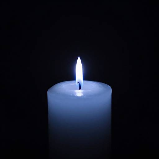 Solitary Candle with Ethereal Glow