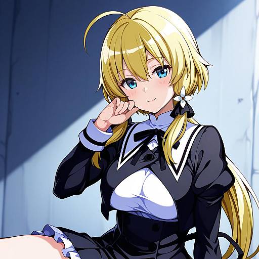 Illustration of Amano soraha, assault lily in the style of Torigoe takumi