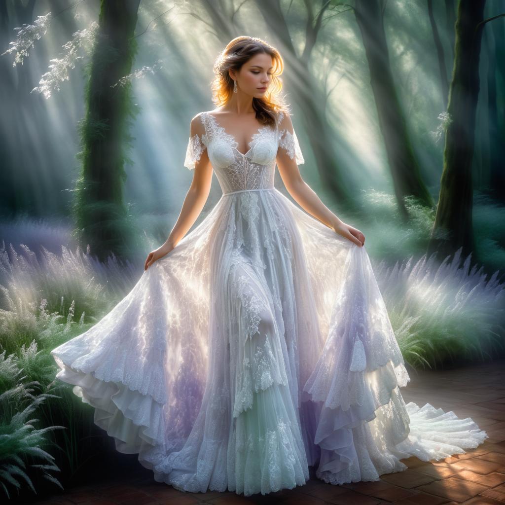 Ethereal Woman in Enchanted Twilight