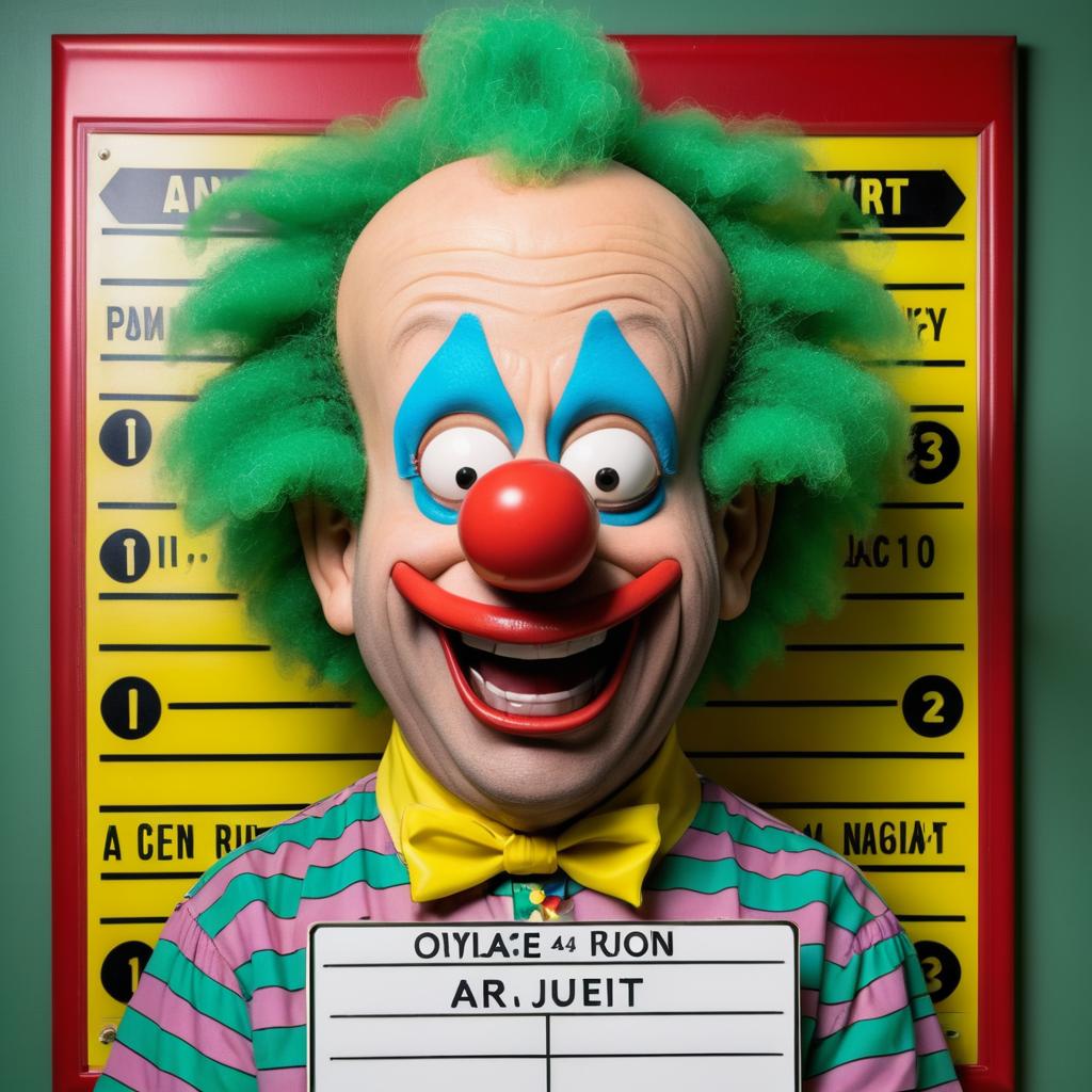 Krusty the Clown's Comical Mugshot